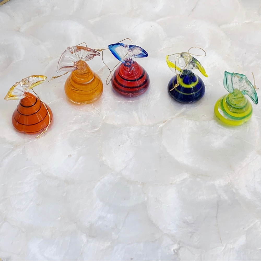 Vintage Handblown Glass Candy Ornaments 5